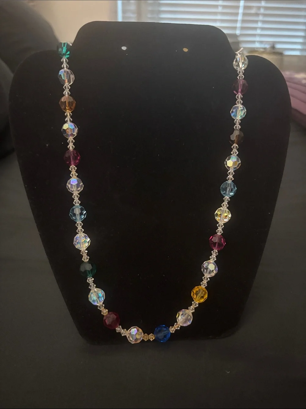 Multicolor Crystal Beaded Necklace -